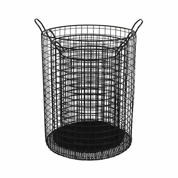 Palacedesigns 20 x 16.5 x 14.25 in. Black Metal Wire Storage Baskets PA3096399